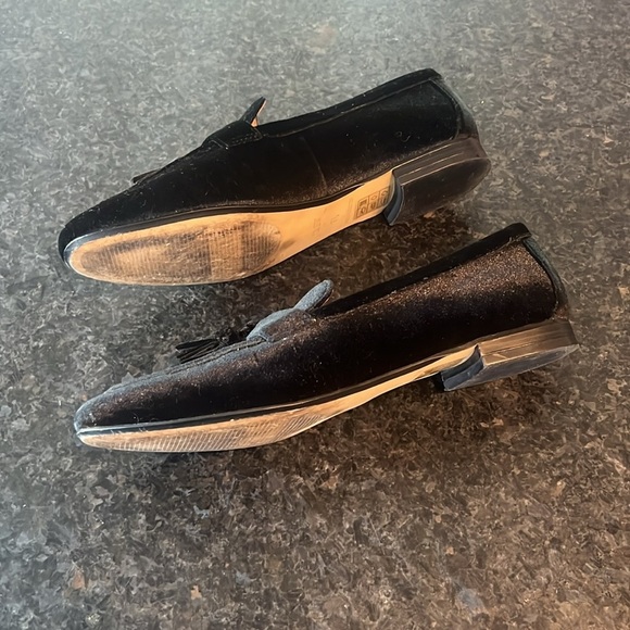 J. Crew Black Velvet Tassel Loafers Slip-On - Picture 7 of 8